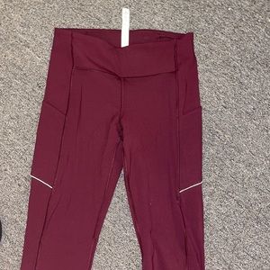 Lulu Lemon Maroon Leggings